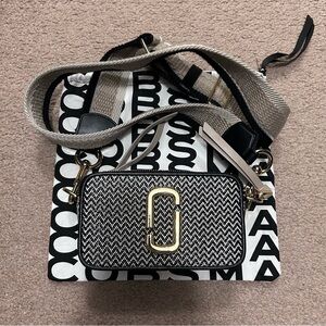 The Snapshot Bag by Marc Jacobs Black Multi Red White Gold Hardware Crossbody